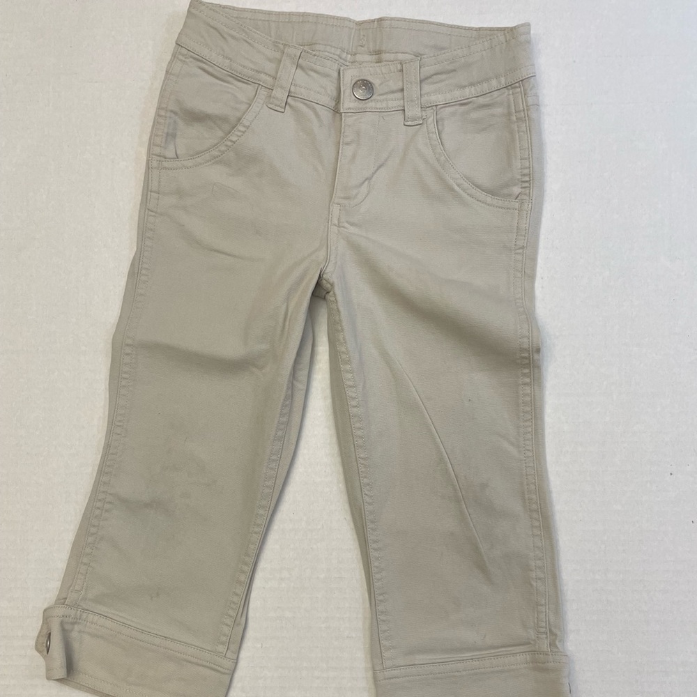 Ellemenno Girl’s Khaki Capri Size 6 with Adjustable Waist